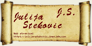 Julija Steković vizit kartica